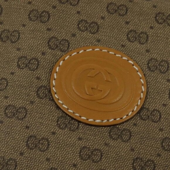 GUCCI Micro GG Supreme Shoulder Bag PVC Brown Gold - Picture 13 of 16